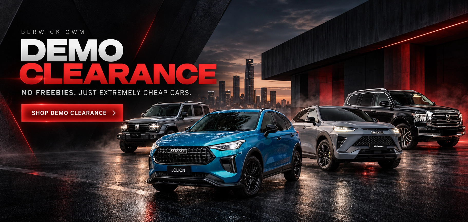 GWM Demo Clearance SUV Showcase Copy